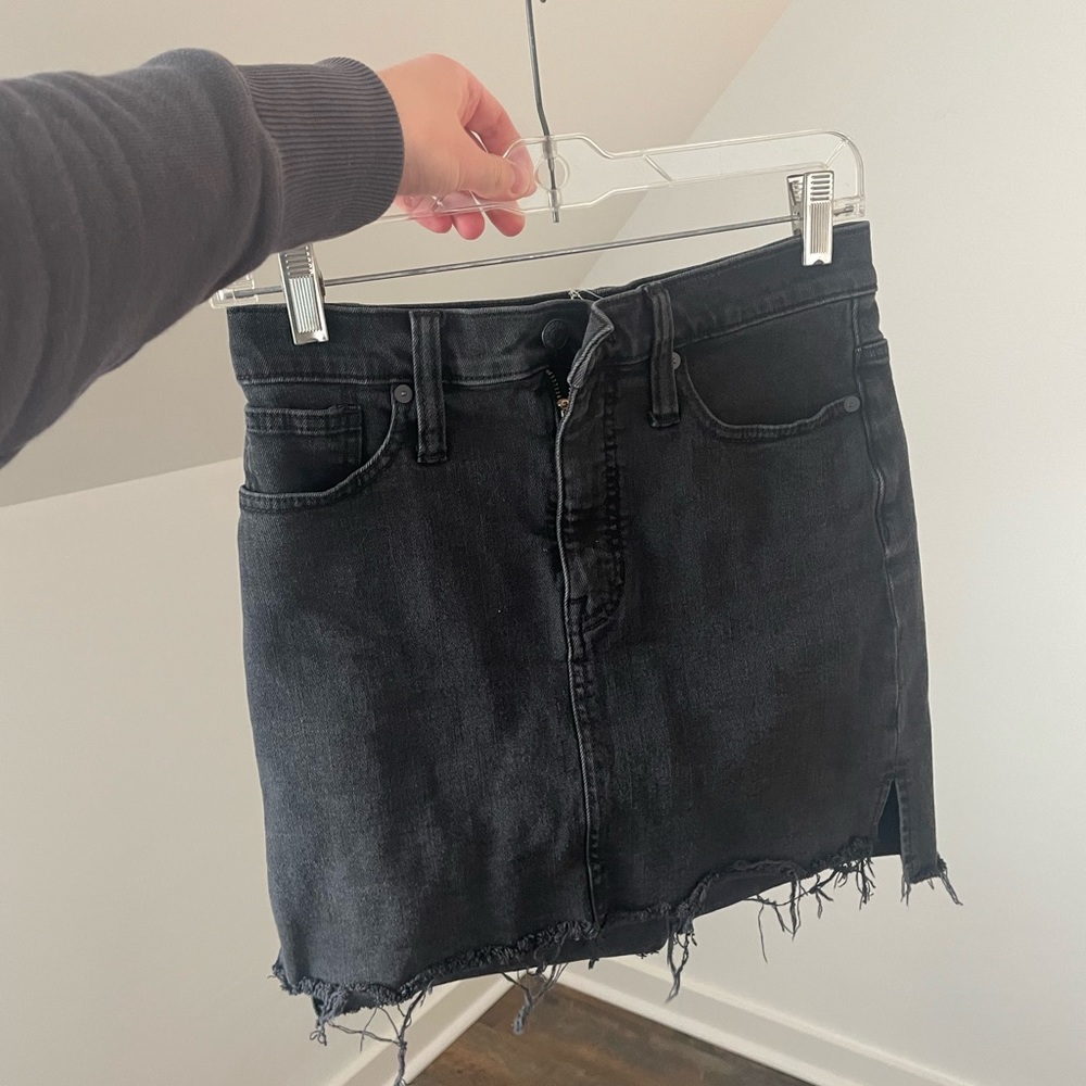 black madewell jean skirt